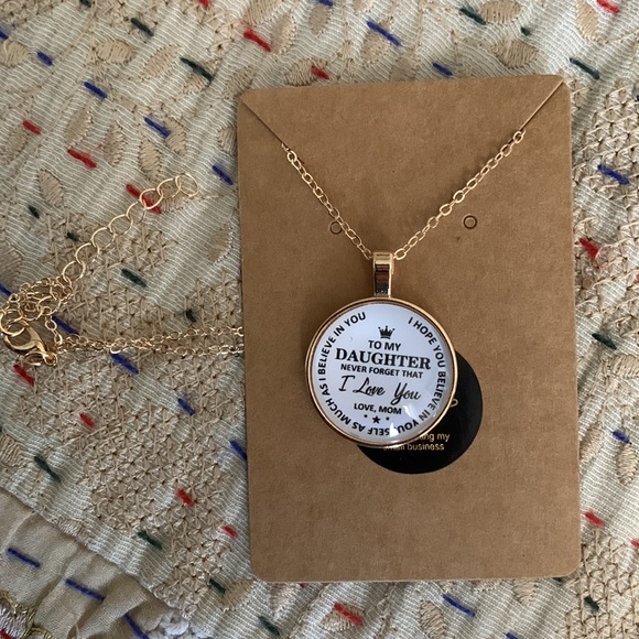 3/$20 Mother / daughter Necklace. Cabochon pendant with chain - Picture 7 of 7